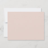JALAINE Modern Blush Pink Mariage Détails Carte (Dos)