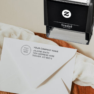 JALAINE Modern Minimalist Business Branding Logo Zelfinktende Stempel