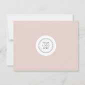 JALAINE Moderne rose Carte de remerciements PME (Dos)