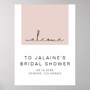 JALAINE Moderne Roze Bruiloft Feest Welkom Poster