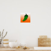 Jalapeno Chili Pepper Canvas Poster (Keuken)