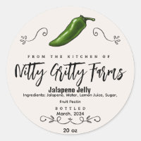 Jalapeno gelei behouden Jam Custom Canning Label