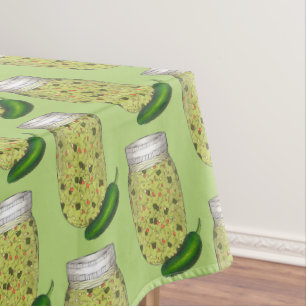 Jalapeno Jalapeño Hot Groene Pepper Relish Jar Tafelkleed