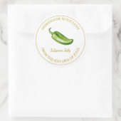 Jalapeno Jelly Étiquette | Blanc (Sac)