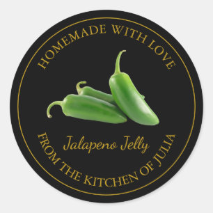 Jalapeno Jelly Étiquette maison Noir