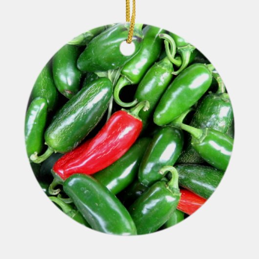 jalapeno vakantiegornament keramisch ornament (Voorkant)