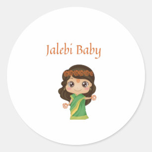 Jalebi baby baby bodysuit bedankt ronde sticker