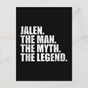Jalen naam, Jalen De Man De Mythe De Legende Briefkaart