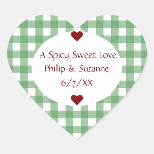 Jalepeno Jelly Wedding Favor Jar Sticker Étiquette (Devant)