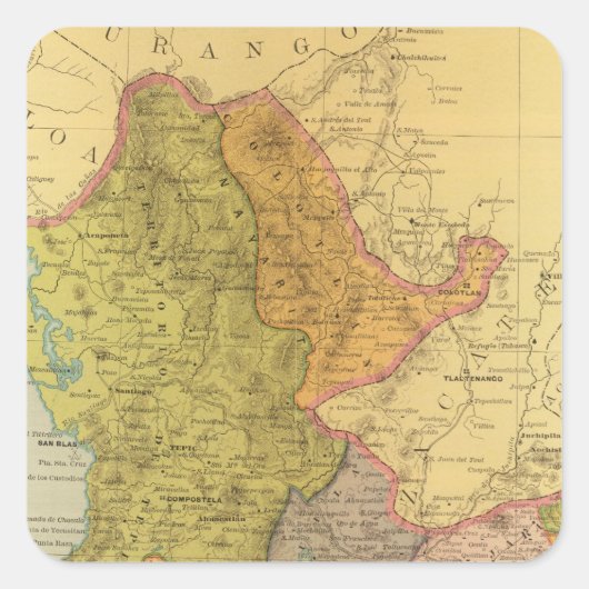 Jalisco Vierkante Sticker (Voorkant)