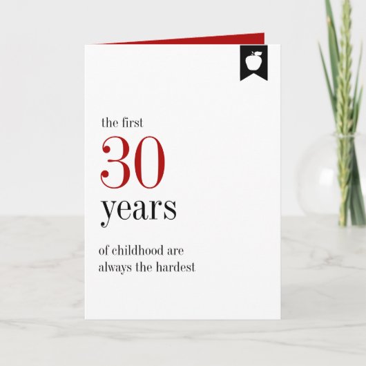 Jalon Anniversaire 30e Carte Anniversaire (Devant)