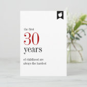 Jalon Anniversaire 30e Carte Anniversaire (Debout devant)