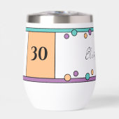 Jalon anniversaire 30e nom orange vert (Avant)