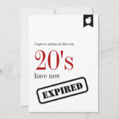 Jalon Anniversaire Expiré 30e Anniversaire Carte (Devant)