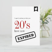 Jalon Anniversaire Expiré 30e Anniversaire Carte (Debout devant)