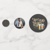 Jalon Anniversaire Personnalisé Confetti (Derrière)