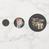 Jalon Anniversaire Personnalisé Confetti (Derrière)