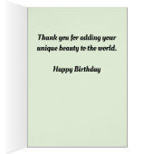 Jalon Anniversaire Voeux Orange Monarque Papillon (Intérieur (Droit))