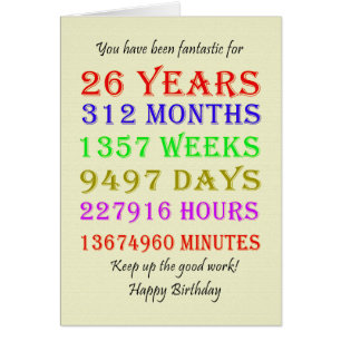 Jalons du 26e anniversaire