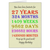 Jalons du 27e anniversaire (Devant)