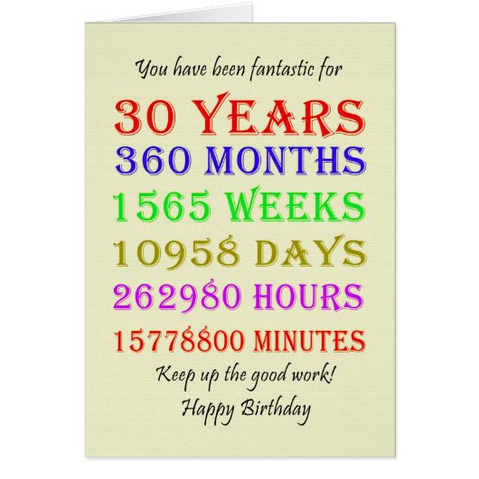 Jalons du 30e anniversaire (Devant)