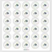 Jam de bleuets 2" Mason Jar Étiquette standard (Feuille)