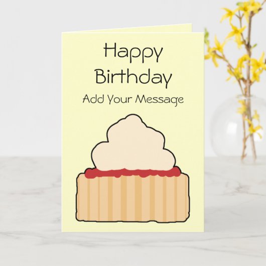 Jam en Cream Scone. Kaart (Gele Bloem)