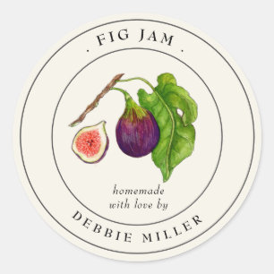 Jam Fig vintage canning Étiquette Jar