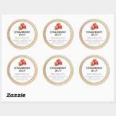 Jam fraise ou Jelly Canning Étiquette (Feuille)