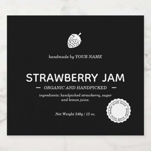Jam Jar Label Packaging-ontwerp Sparkling Wijnetiket (Enkel label)