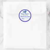 Jam Jar personnalisé Étiquette Blueberry Jam Round (Sac)