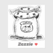 Jam Jar Sketch Sticker (Vel)