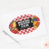 Jam Label Fruit Preserve Gingham (Envelop)