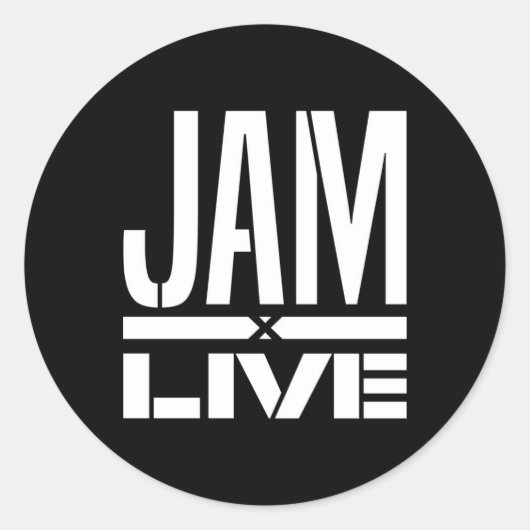 Jam Logo Sticker - Zwart (Voorkant)