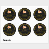 Jam noir vintage or maison Peach Étiquette (Feuille)