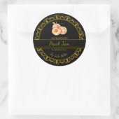 Jam noir vintage or maison Peach Étiquette (Sac)