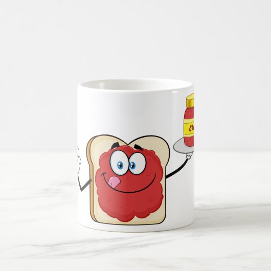 Jam on Toast Happy Face Coffee Mok (Center)