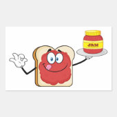 Jam op Toast Rechthoekige Sticker (Voorkant)