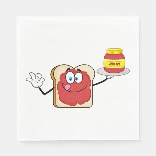 Jam op Toast Servet (Voorkant)