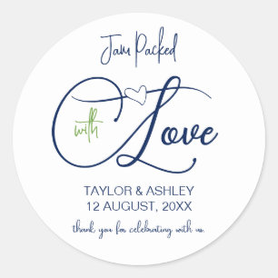 Jam Packed Jam Jar Wedding Label