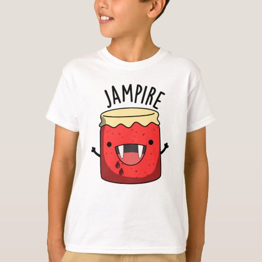 Jam-pire Funny Vampire Jam Pun T-shirt (Voorkant)