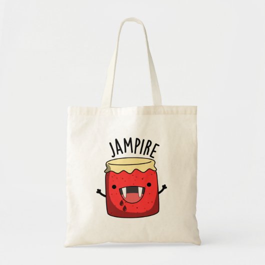 Jam-pire Funny Vampire Jam Pun Tote Bag (Voorkant)