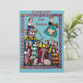 Jam-sessie Kaart (Staand voorkant)