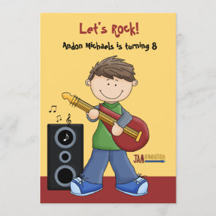 Jam Session - Birthday Party Invitation Kaart