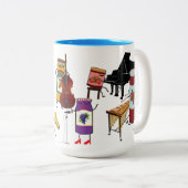 Jam Session Mug Tweekleurige Koffiemok (Voorkant rechts)