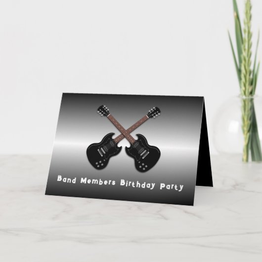 Jam Session Teen Boys Birthday Party Invitation (Voorkant)