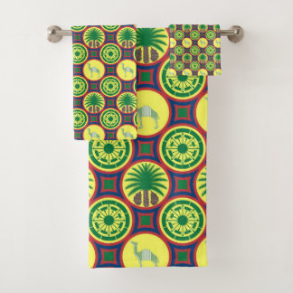 Jamahiri ® Libya | Africa Pattern  Bad Handdoek