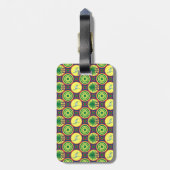 Jamahiri ® Libya | Africa Pattern  Bagagelabel (Achterkant verticaal)