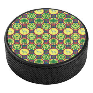 Jamahiri ® Libya | Africa Pattern  Hockey Puck