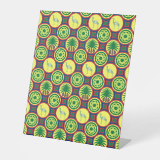 Jamahiri ® Libya | Africa Pattern  Reclamebord Met Voetstuk